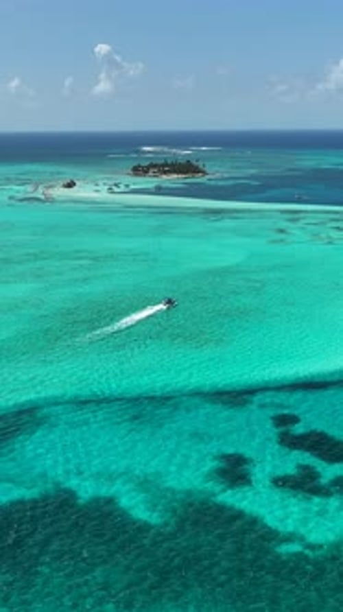 Caribbean Skyline At San Andres In Providencia Y Santa Catalina Colombia.
