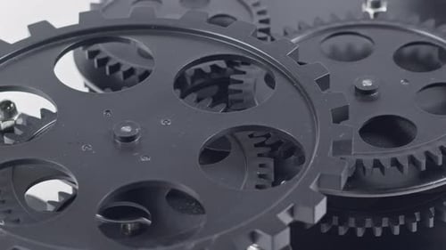 Gears Rotating in Complex Mechanical Machine