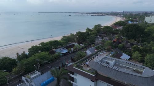 Luftaufnahme vom Strand von Bali