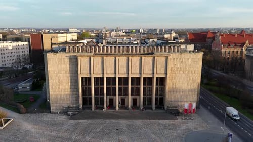 Aerial shot of National Museum in Krakow, the largest museum in Poland