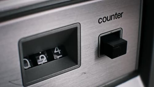 Vintage Tape Deck Counter Moving Up