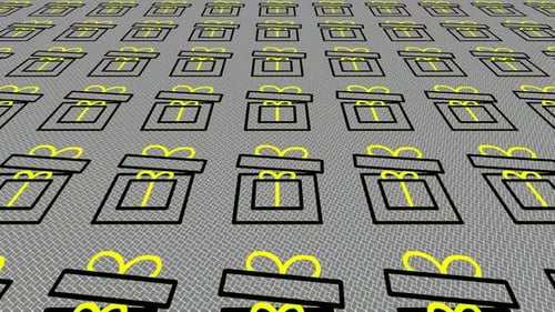 Dynamic Background with Animated Gift Icons, Unique Design, Exclusive