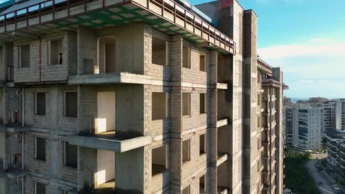 Construction of Houses the Process of Preparing the Facade for Cladding