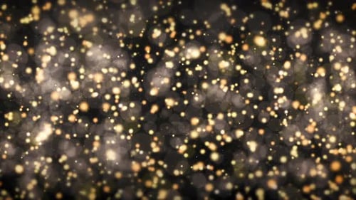 Golden Bokeh Particles Background Loop for Festive Events