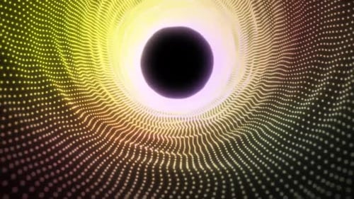 Glittery Doted Lights Waving Tunnel Motion Background