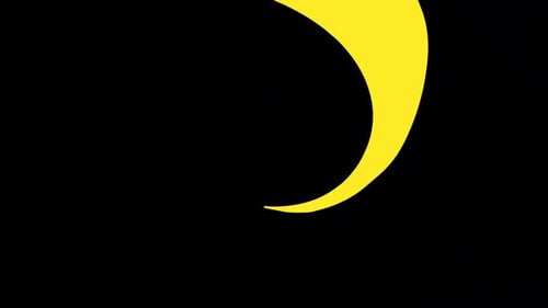 Yellow Jagged Shape Reveal Flat Design Transition