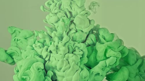 Swirling Green Ink Cloud