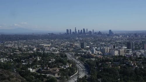 Downtown Los Angeles time lapse in California USA shot in 4k high resolution