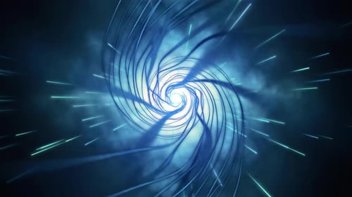 Abstract Swirling Energy Tunnel with Glowing Light