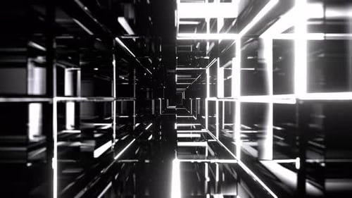 White Beautiful Abstract Neon Infinity Background Vj Loop In 4K