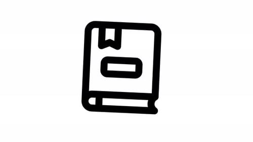 Animated Minimalist Book Icon Wiggle