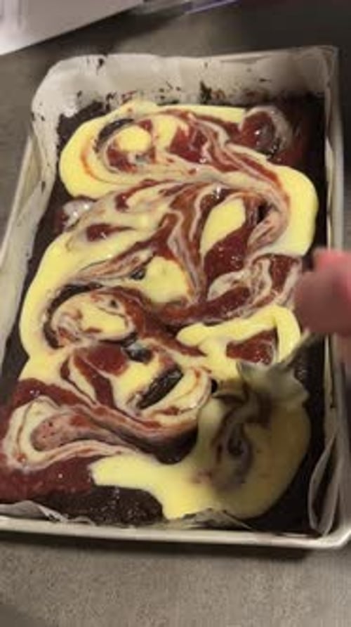Baking swirling cinnamon bake preparing with spoon Australia