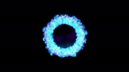 Abstract Fluid Energy Ring Reveal Animation