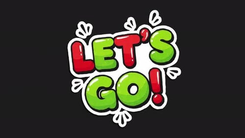 Lets Go Wiggle Sticker Doodle Style