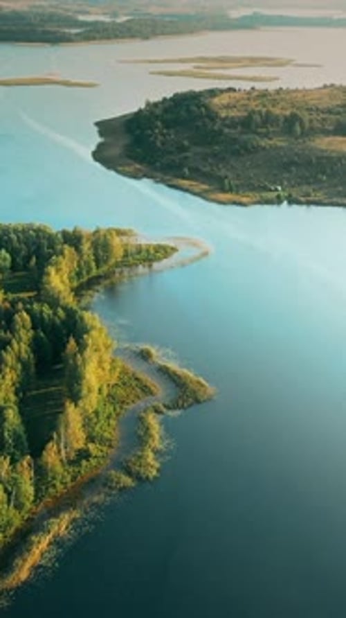 Aerial View Of Lake And