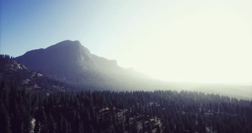 Majestic Mountain Landscape Bathed in Golden Morning Light