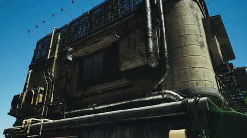 Industrial Architecture with Complex Piping in an Urban Environment