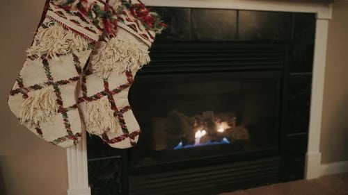Christmas Stockings Hung by the Fireplace