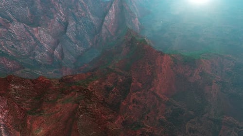 Camera Movement Over the Surface of the Planet Mars