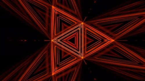 Orange And Red Flight Through The Geometric Neon Spatial Matrix Background Vj Loop in 4K