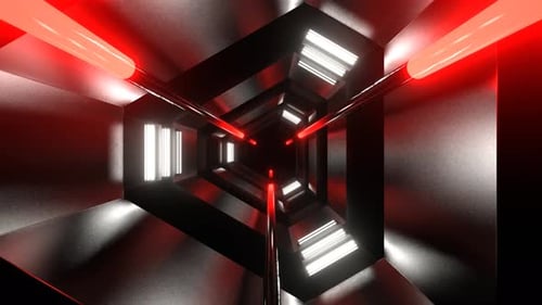 Red And White Starship Engine Energy Tunnel Background Vj Loop In 4 K