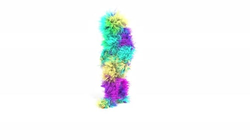 Vibrant Fuzzy Abstract Creature Dancing Animation Loop
