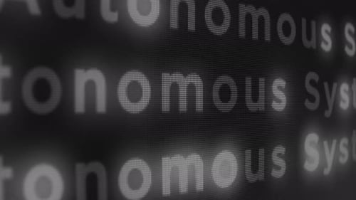 Autonomous Systems Grid Screen Motion Background