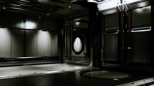 Interior futurista de la base Spase