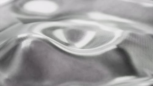 Abstract Gray Liquid Metal Background with a Smooth Silky Texture Undulating in Slow Motion Creating