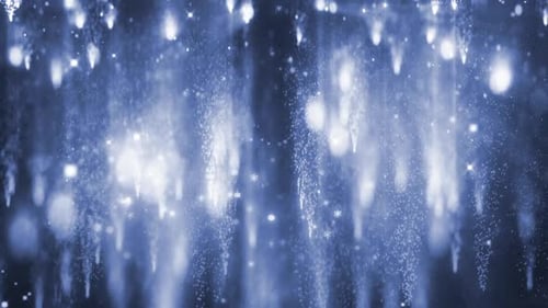 New Year Blue Falling Particles