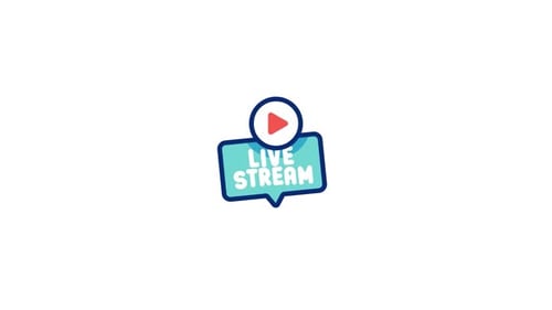 Icono animado de transmisión en vivo