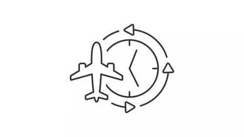 Jet lag line animation