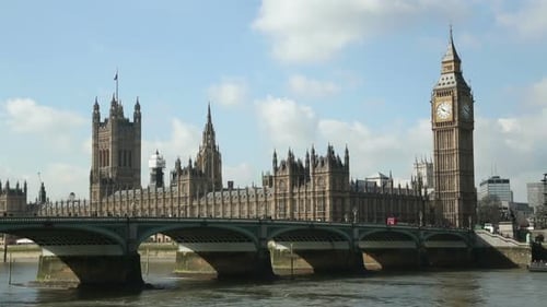 Houses of Parliament and Westminster Bridge, London, England