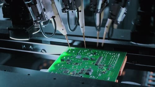 Components on Circuit Board Graphics Processing Unit GPU Processor Artificial Intelligence