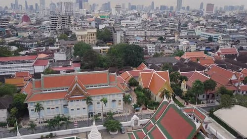 Drone shot near Temple of the Golden mount