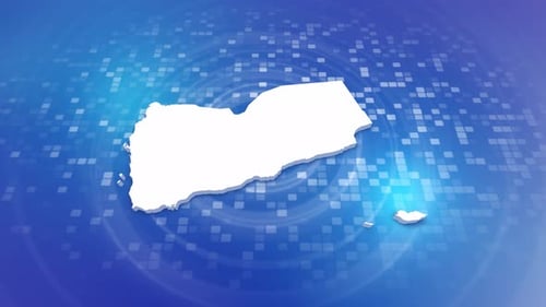 Yemen Map Outline Drawing and Reveal Animation