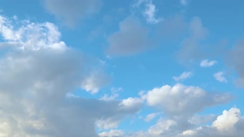Clouds Floating in the Bright Blue Sky