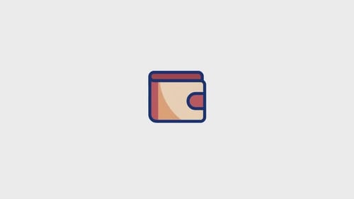 Animiertes E-Wallet-Symbol