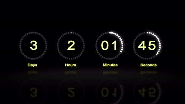 Digital Countdown Timer with Days Hours Minutes Seconds, Backgrounds ...