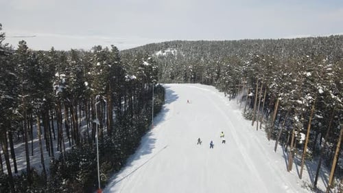 Aerial View of Natural Skiing Place