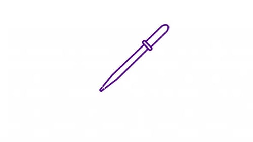 Minimalist Science Dropper Line Animation with Falling Drop