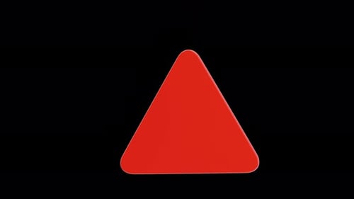 Red Warning Sign 3D Animation