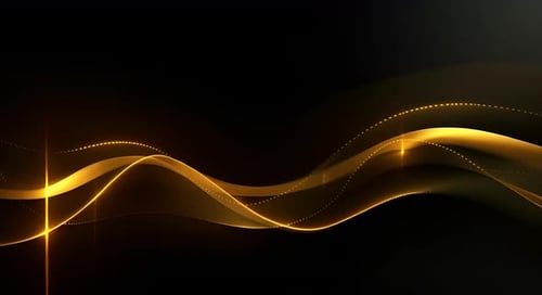 Elegant Golden Fluid Wavy Lines Abstract Background