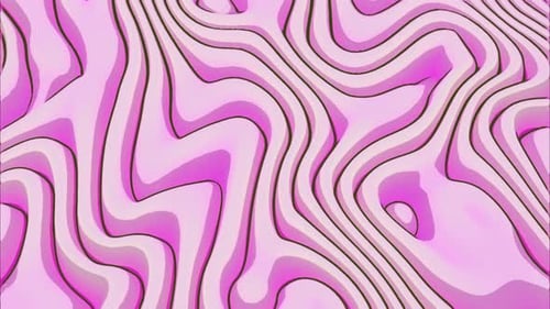 Abstract Pink Fluid Waves Seamless Loop Background