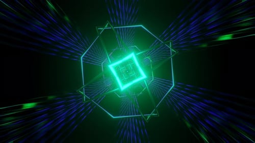 Seamless VJ Loop Featuring a Hypnotic Neon Disco Pattern Pulsing in Vibrant Colors