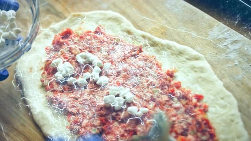 Preparation Process of Three Types of Pides Vegetarian Pide Pide with Egg and Pide with Salami