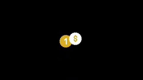Animated Flat Design Bouncing Dollar Coin