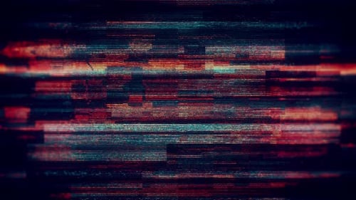 Digital Glitch Error Signal Static Noise Background Loop