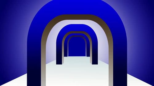 Schleife mit blauem Tunnelhintergrund