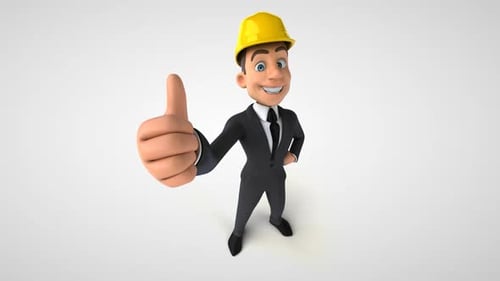 Fun cartoon architect
